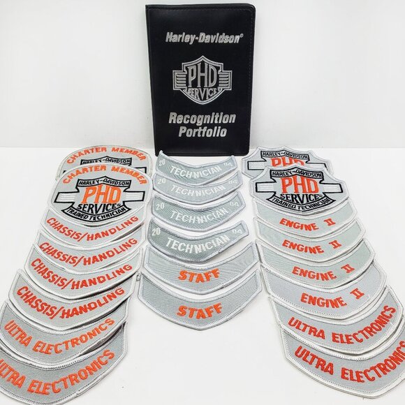 Harley Davidson Vintage Patches PHD Service Technician Training Portfolio - Picture 1 of 10